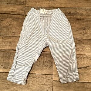 Janie and Jack Blue and White Stripe Seersucker Pants